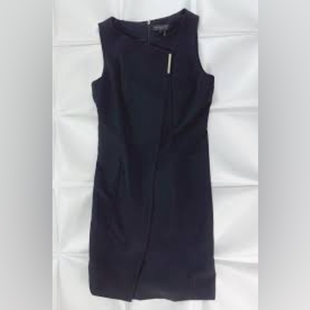 Donna Karan Black Sleeveless Sheath Mini Dress